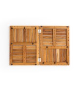 Premium 32"x21" Solid Teak Wood Shower Mat