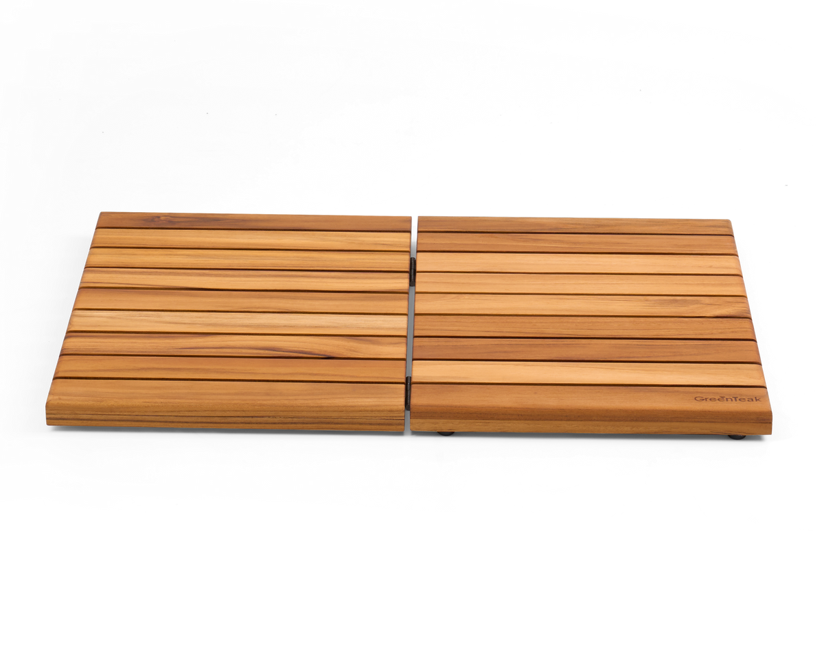 Premium 24"x16" Solid Teak Wood Shower Mat