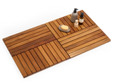 Premium 39"x21" Solid Teak Wood Shower Mat