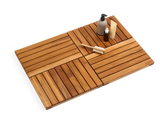 Premium 32"x21" Solid Teak Wood Shower Mat