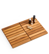 Premium 24"x16" Solid Teak Wood Shower Mat