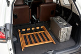 Premium 25" Solid Teak Wood Luggage Rack with Shelf