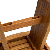 Premium 18" Teak Wood Shower Bench Curved 1-Tier
