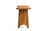 Premium 18" Teak Wood Shower Bench Straight With Shelf, 2-Tier