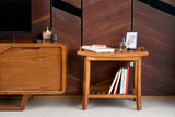 Premium 22" Teak Wood Shower Bench With Shelf, 2-Tier