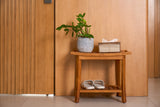 Premium 22" Teak Wood Shower Bench With Shelf, 2-Tier