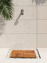Premium 32"x21" Solid Teak Wood Shower Mat