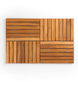 Premium 32"x21" Solid Teak Wood Shower Mat