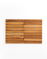 Premium 24"x16" Solid Teak Wood Shower Mat