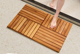 Premium 32"x21" Solid Teak Wood Shower Mat