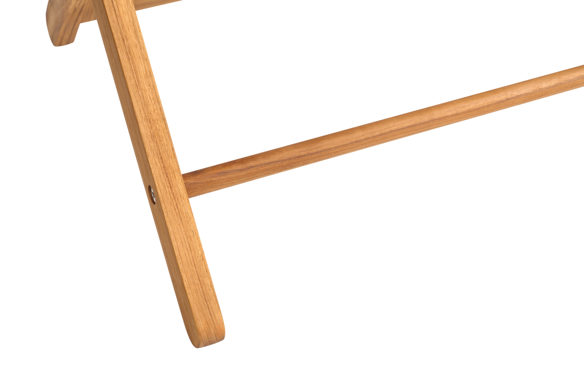 Premium 25" Solid Teak Wood Luggage Rack with Shelf