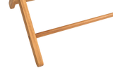Premium 25" Solid Teak Wood Luggage Rack with Shelf